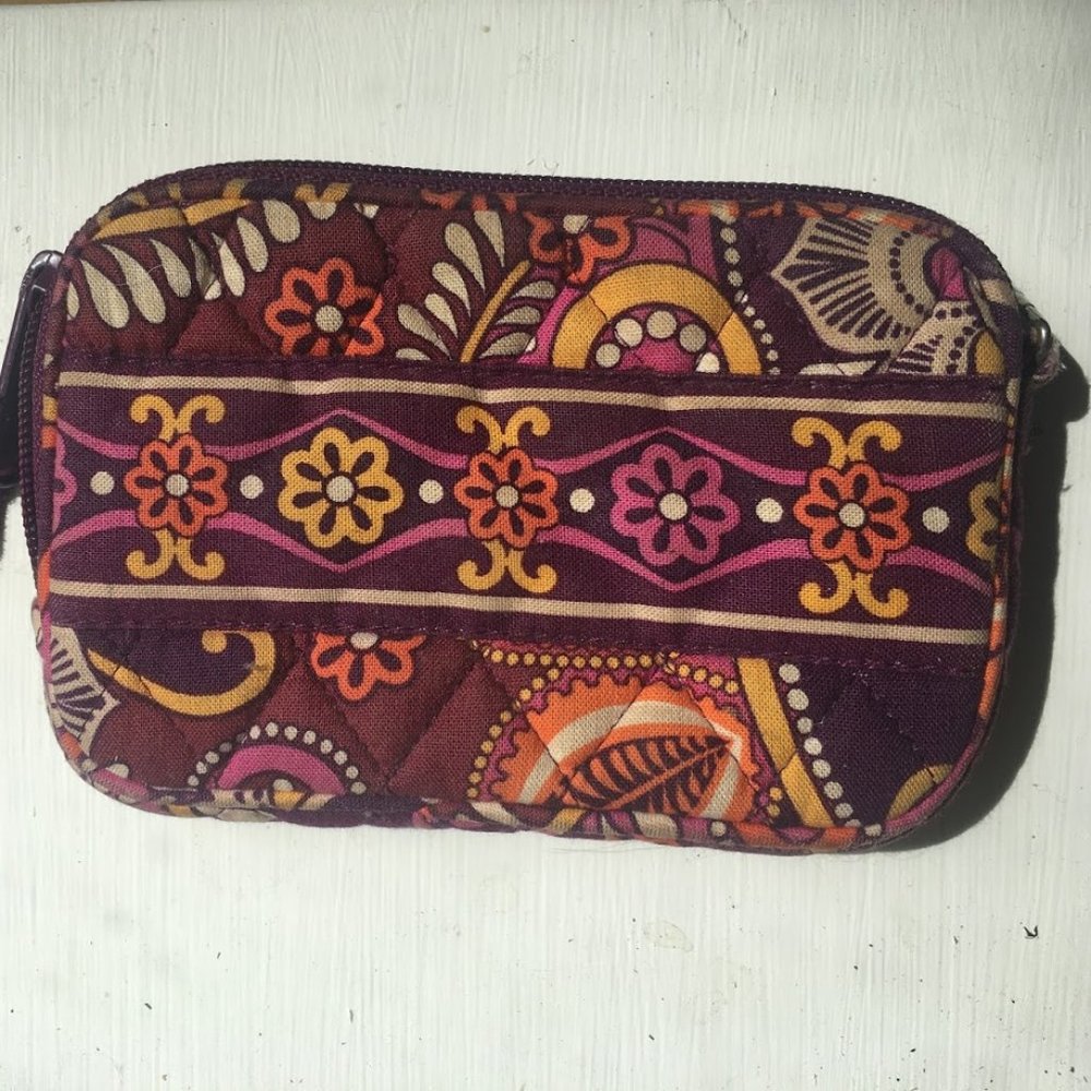 Vera Bradley Pink/purple/orange Paisley Wallet